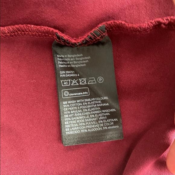 H&M Dark Red Dress with 3/4 Sleeves - Picture 12 of 12
